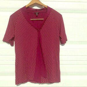 Talbots Polka Dot Comfy Casual Small Blouse